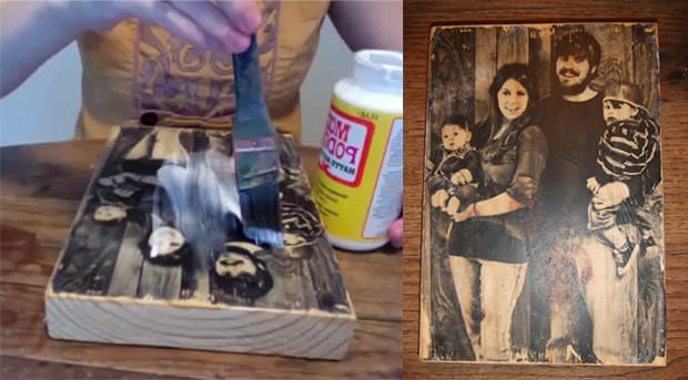 photographs ideas decoupage with a Block Transfer Wood to of Onto a How Photograph