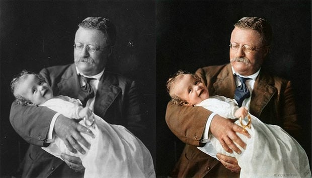 Famous Black and White Photos with Color Breathed Into Them