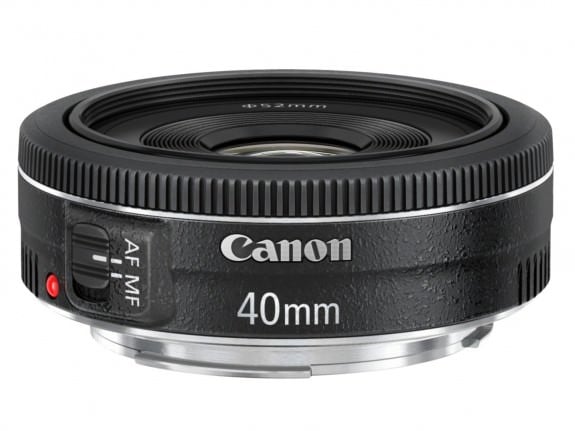 The Canon 40mm f/2.8 STM lens used in the video.