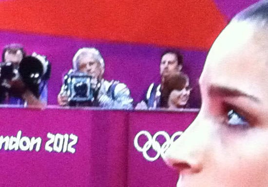 Burnett was spotted using his old press camera by  during a gymnastics event