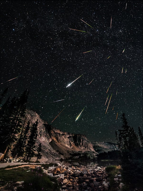 This is What You Get When You Stack Photos of a Meteor Shower