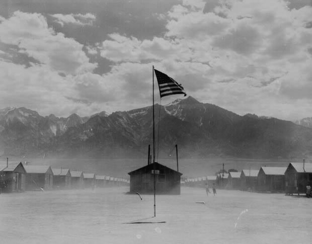 Internment Camp at Manzaner” Dorothea Lange, 1942