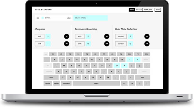 vsco keys standard layout