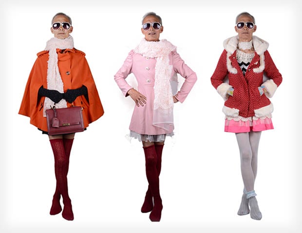 Viral Photos of a 72-Year-Old Grandfather Modeling Women's Clothing