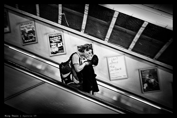 Required a lot of anticipation because a) the M8 is manual focus; b) you have to shoot wide open in the low light conditions of the Underground; c) here’s the kicker: they were on an escalator moving in the opposite direction to me, so there was really only one chance to get the shot.