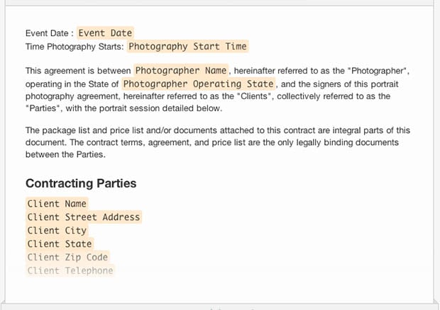 use portrait agreement rights of Photographers Free A Legal Collection for Forms Sample