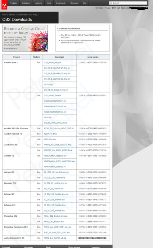 download adobe photoshop cs2 serial number