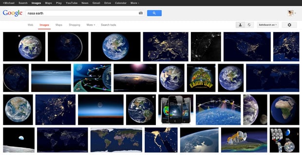 What Google's image search results currently look like pre-redesign