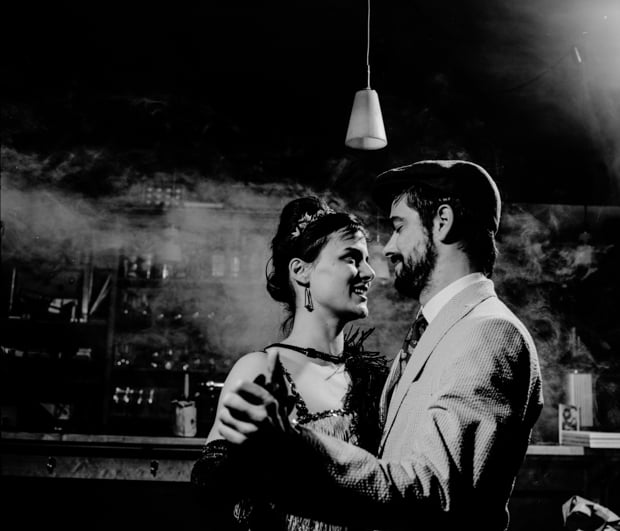 Film Noir style Engagement Photos from a 1920s Themed Shoot