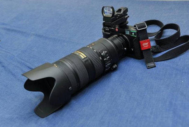 camera with red dot