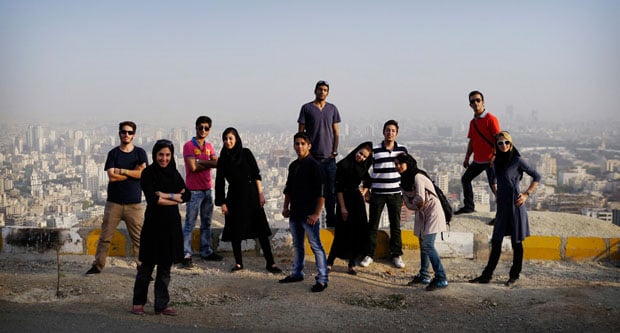 A group of friends in the hills above Tehran. Many (every single one I met) young Iranians feel deeply embarassed by their government, and the way the nation is perceived abroad. Zac Clayton, a British cyclist who will finish a round-the-world cycle on March 23 describes Iran as having the kindest people of any country he cycled through. "I found most Iranians - particularly the younger generation - to be very aware of the world around them ... with a burning desire for the freedoms they feel they are being denied by an out of touch, ultra-conservative religious elite."