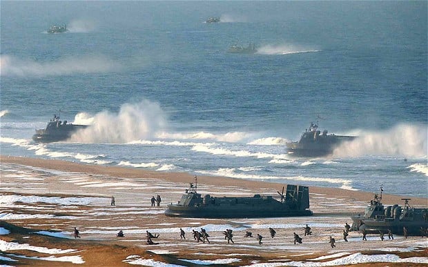 This photo showing a North Korean military exercise is another infamous Photoshop job.