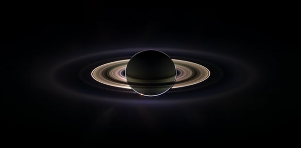 Saturn and Pale Blue Dot