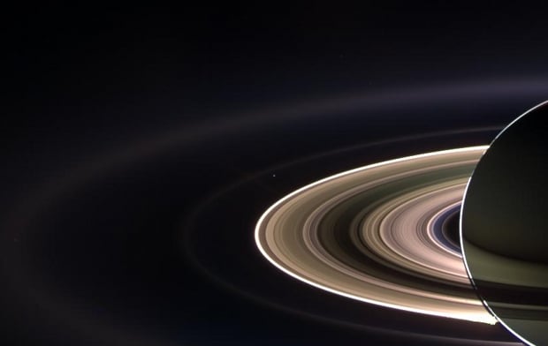Saturn Closeup Pale Blue Dot