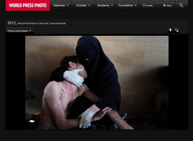 Samuel Aranda's famous photo won the coveted World Press Photo of the Year prize in 2011