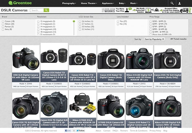 Greentoe Lets You Save Some Dough On Camera Gear By Naming Your Own Price