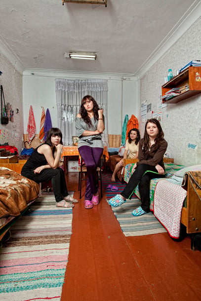 Anna Oparina, Mihaela Solovei, Ann Filatova and an unidentified friend from Chisinau, Moldova