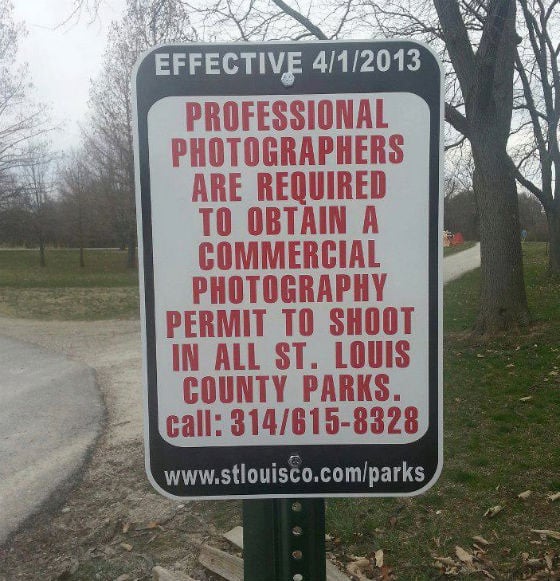 Sign Requiring Permit for Photo Shoots in St. Louis County Park Was a &quot;Mistake&quot;