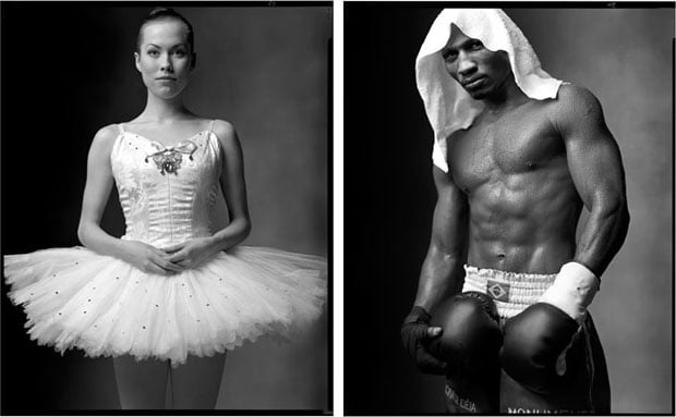 Ballerina and boxer