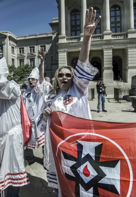 Each year at their annual "Nationals" the NSM seeks to unify with other local "white civil rights" organizations like the KKK.