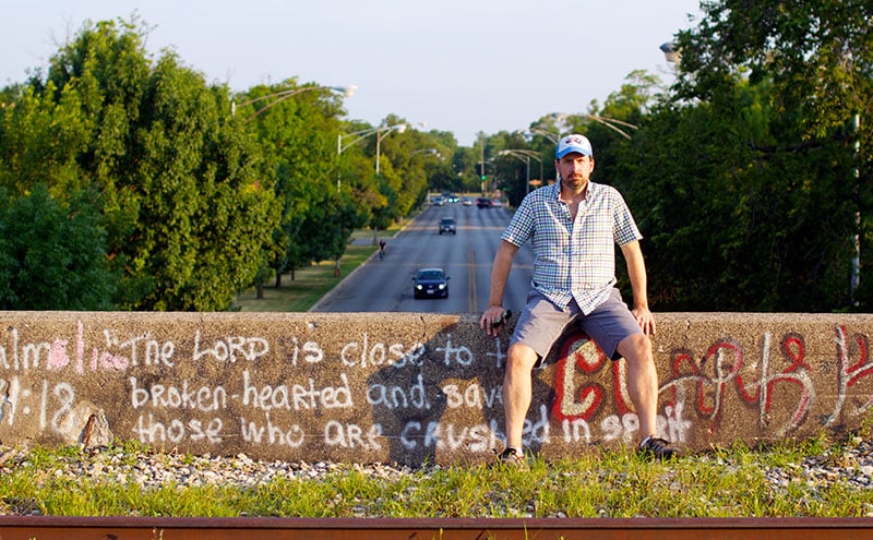 Sitting on the viaduct running over Humboldt Boulevard.