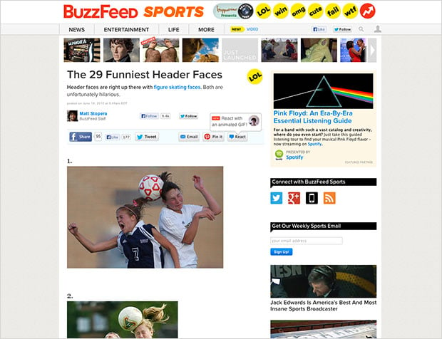 A screenshot of the BuzzFeed article at the center of this controversy