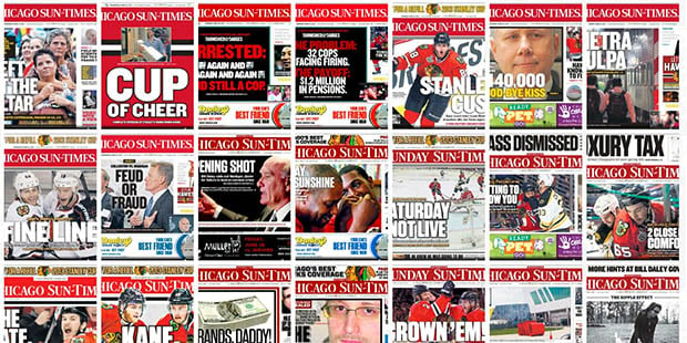 Chicago Sun-Times covers in recent weeks
