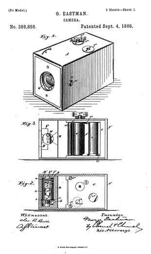 The original patent Eastman filed in 1888
