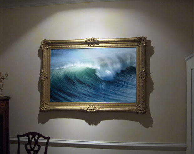 Wave photo by David Saffir, printed as a pigment inkjet print on Matte Canvas