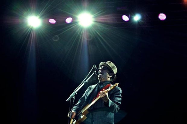 A photo of Elvis Costello I shot at a concert that didn't ban DSLRs