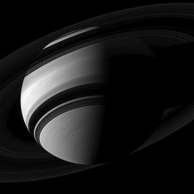 An example of the kinds of images van Vuuren has to work with from Cassini