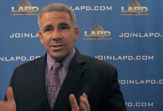 When showed the video, the officer in charge of the LAPD's Media Relations Section, Andrew Neiman, explains to Reason that the LAPD doesn't prevent people from taking photos when they're in a public space, providing they're not in the officers' way.
