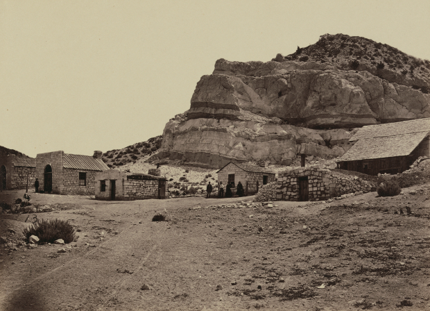 Water Rhyolites, near Logan Springs, Nevada. Taken in 1871.