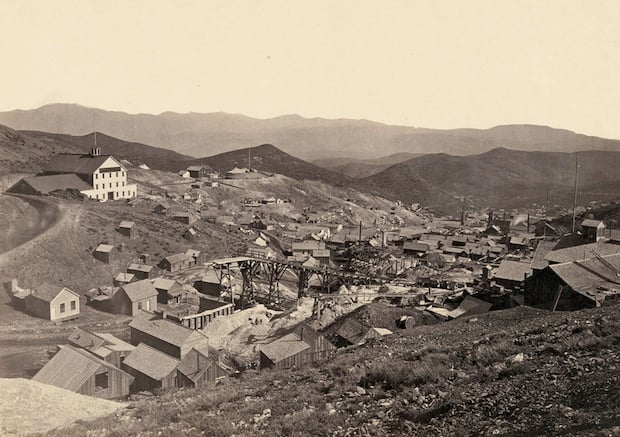 The mining town of Gold Hill, just south of Virginia City, Nevada. Taken in 1867.