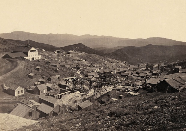 The mining town of Gold Hill, just south of Virginia City, Nevada. Taken in 1867.