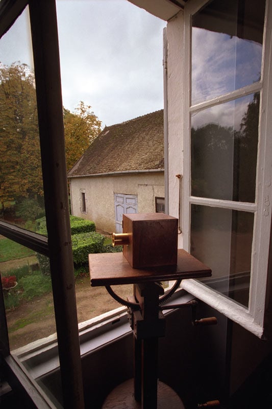 Niépce made his first in-camera experiments from this room in 1816. Photo by Raphael Gaillarde/Gamma, courtesy of Pierre-Yves Mahé/Spéos.