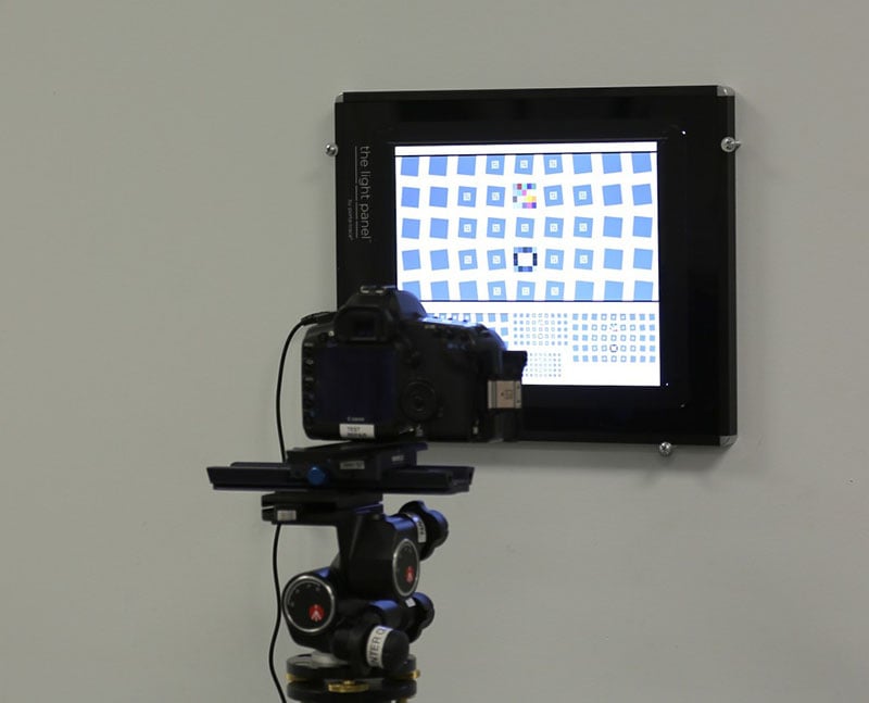 Backlit Macro test chart using high resolution film targets