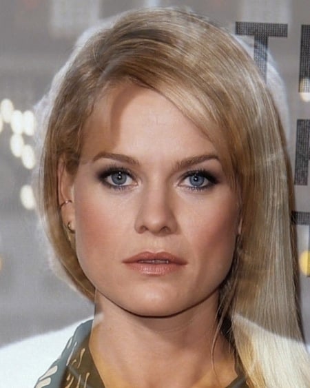 Bibi Besch and Alice Eve as Carol Marcus