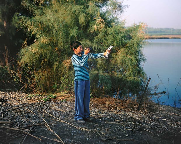 Zohar With Pied Kingfisher, 2010 ©Yaakov Israel
