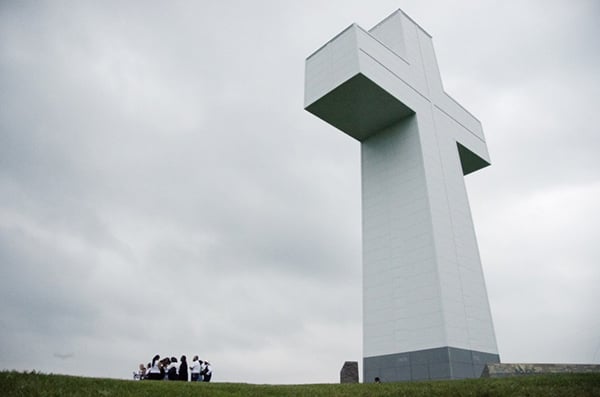 Photo by Rachel Herman for inmate who requested “The bald knob cross in the Southern area of Illinois with someone of the Christian faith going there praying for me…”