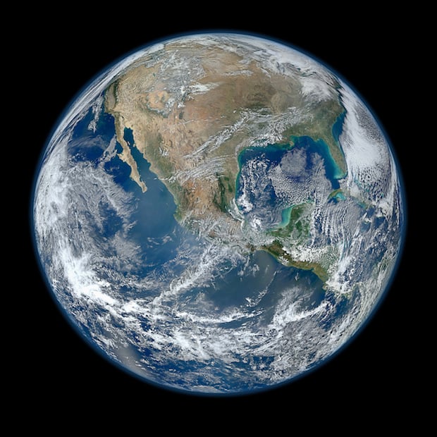 NASA has used the moniker "Blue Marble" for many photos of our planet since the original, the highest-resolution of which was 8000 x 8000px and released in January of last year (full res here)