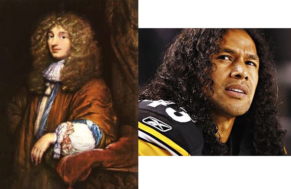 Christiaan Huygens (left) and Troy Polamalo. Coincidence?