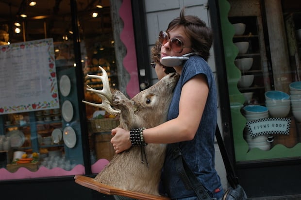 Woman With Deer Head - USA - Credit: Jo-Anne McArthur/We Animals