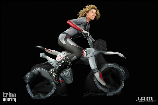 Human-motorbike-bodypaint