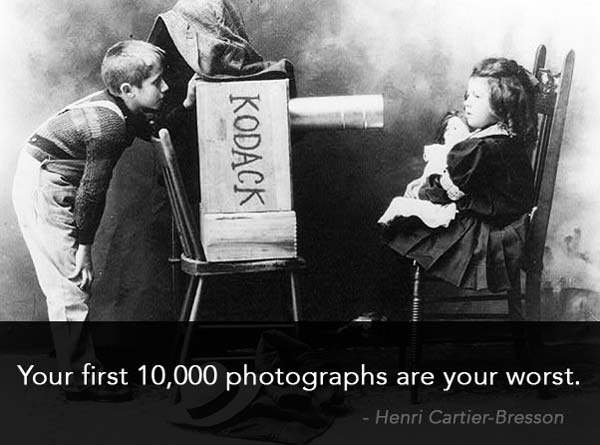 An illustration with a quote by photographer Henri Cartier-Bresson