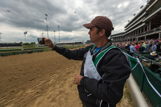 Even the pros, like Rob Carr here, take selfies