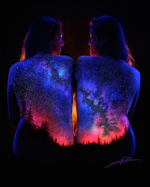 Bodyscapes Spectacular Black Light Body Art Photography By John Poppleton