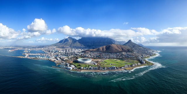 Beautiful Panorama of Cape Town South Africa