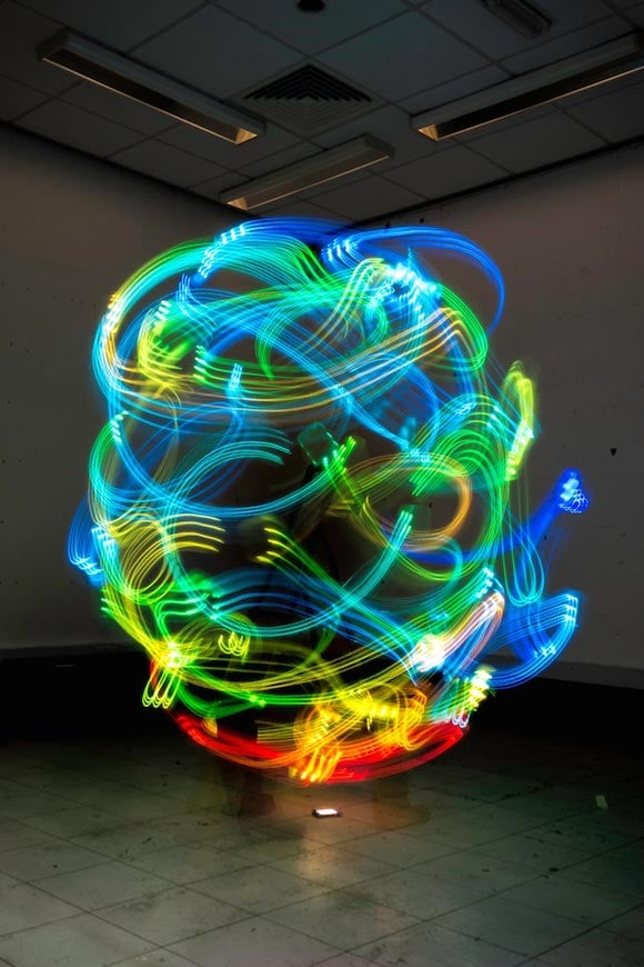 Invisible Wi-Fi signals revealed through light painting 