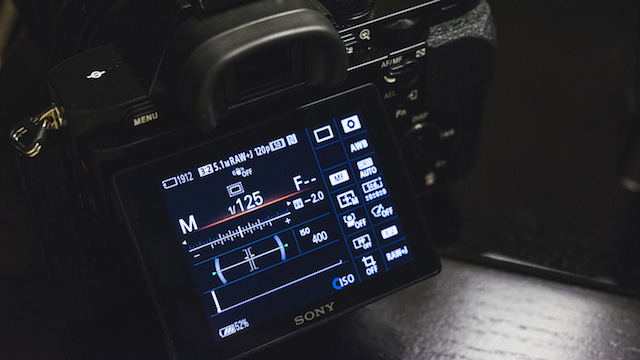 The a7S LCD tilts up for low-mounted shots.